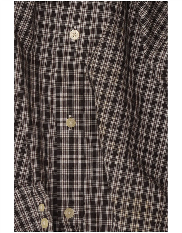 Eddie Bauer Herren-Hemd mit entspannter Passform, 2XL, schwarz kariert, Baumwolle