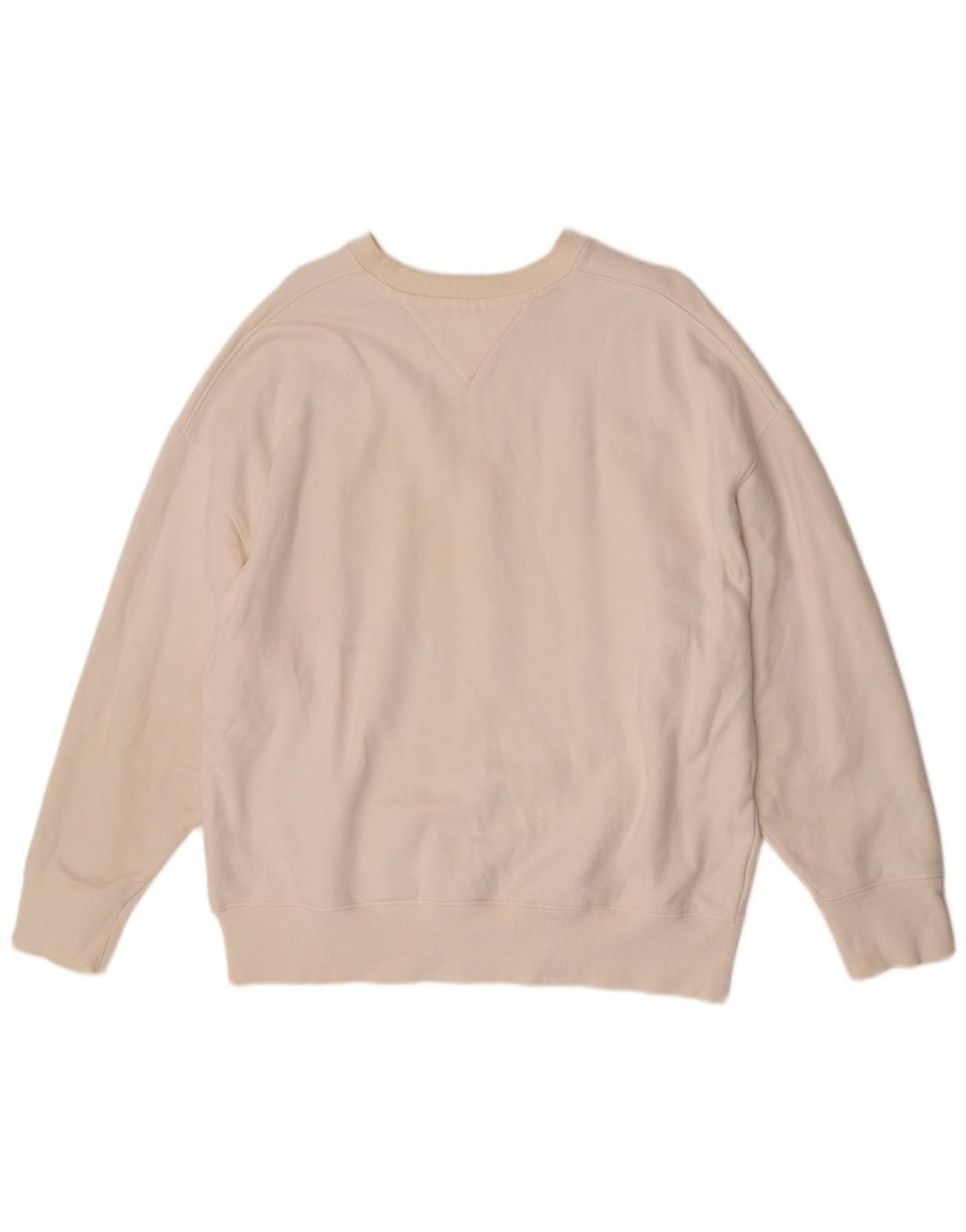 Tommy Hilfiger Herren-Sweatshirt-Pullover, groß, weiße Baumwolle