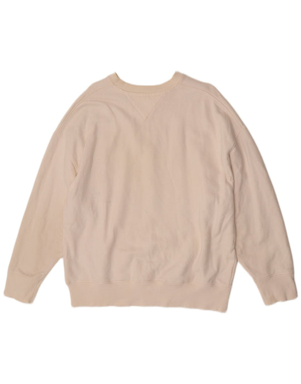 Tommy Hilfiger Herren-Sweatshirt-Pullover, groß, weiße Baumwolle