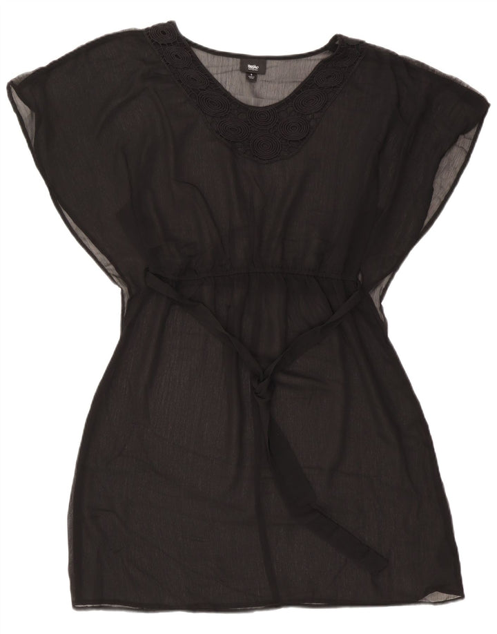 Mossimo Damen Strandkleid UK 10 Small Schwarz Polyester
