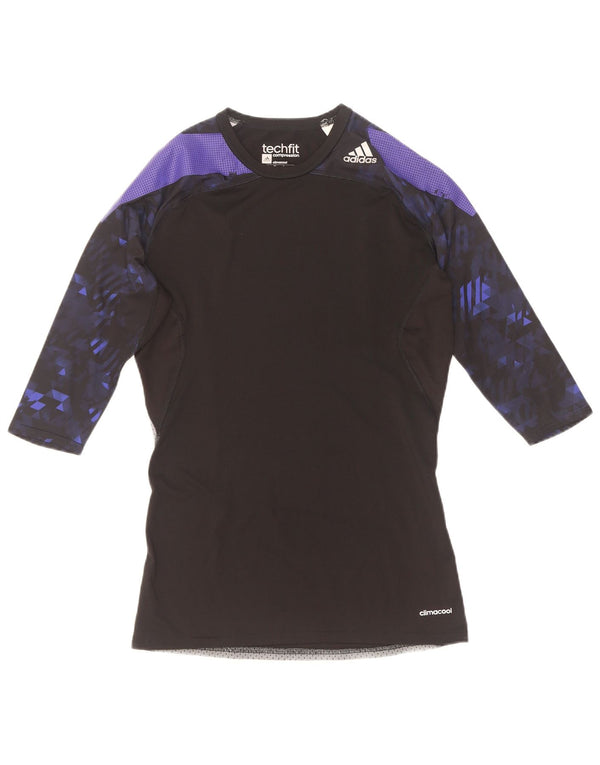 Adidas Herren Climacool Top 3/4 Ärmel Large Schwarz Colourblock