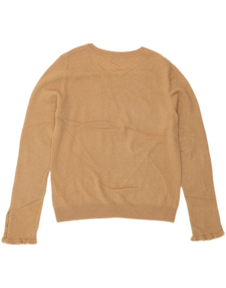 Hobbs Damen-Pullover mit Rundhalsausschnitt, UK 12, mittelbeige Wolle