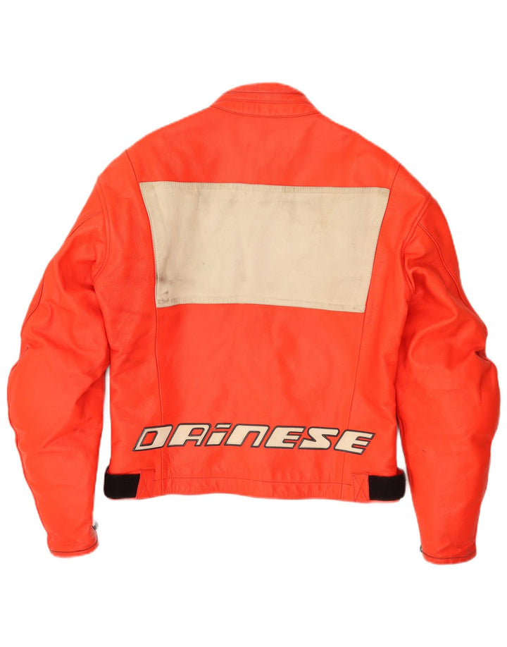 Dainese Herren Graphic Leder Racer Jacke IT 50 Mittelorange Farbblock