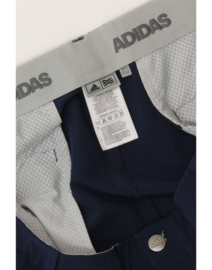 ADIDAS Herren gerade Chinohose W38 L32 Marineblau Polyester
