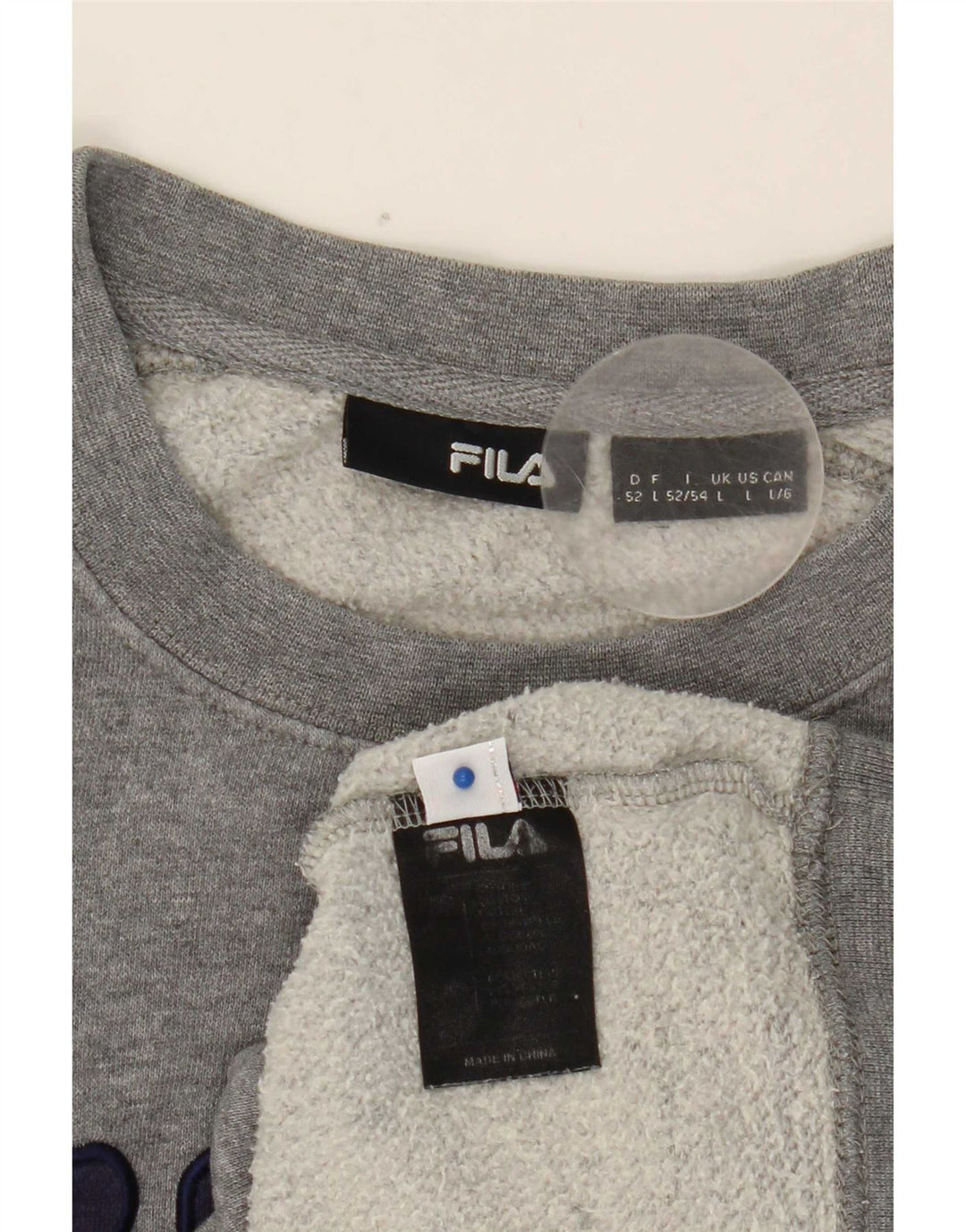 Fila Herren Grafik-Sweatshirt-Pullover, große graue Baumwolle