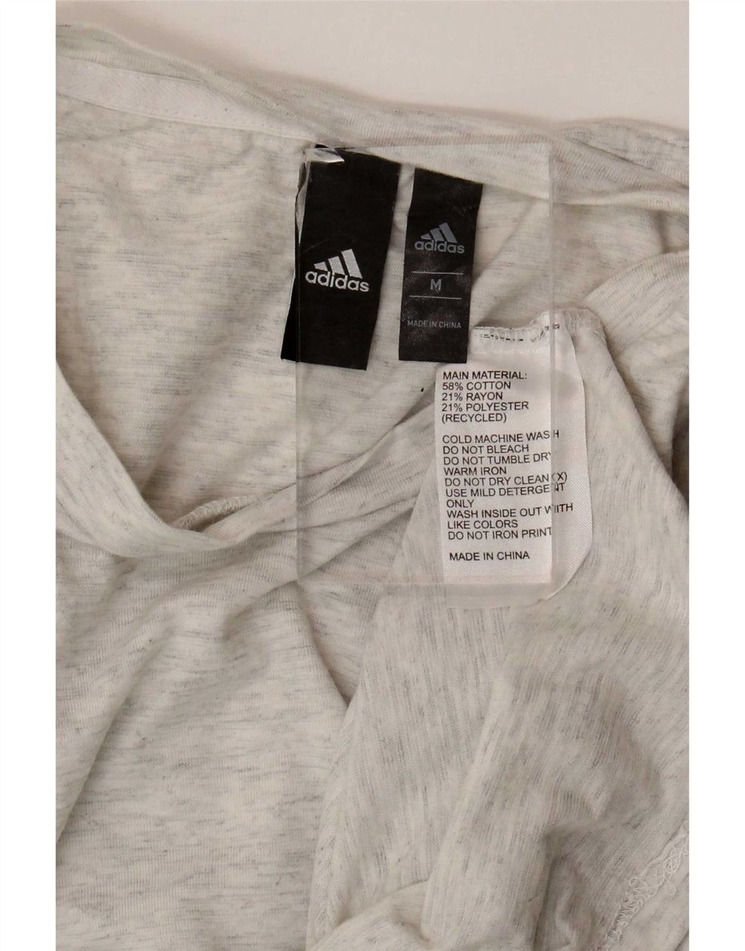 Adidas Damen T-Shirt Top UK 12 Mittelgraue Baumwolle