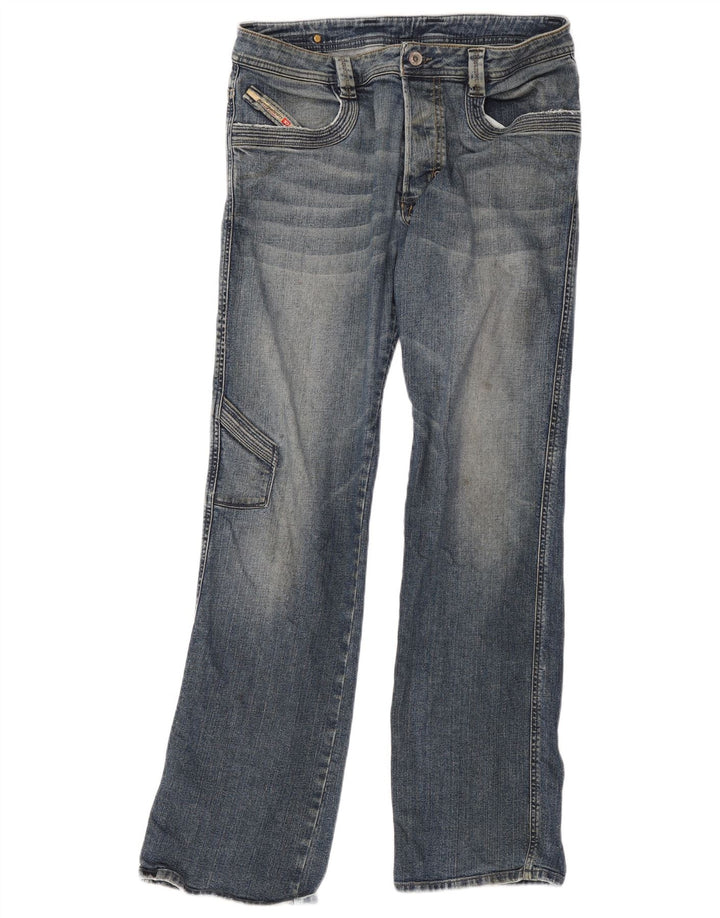 Diesel Herren Cargo Bootcut Jeans W33 L33 Blau