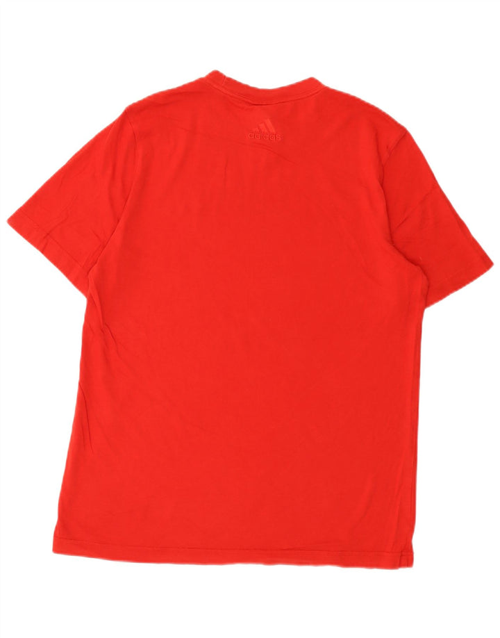 ADIDAS Herren Grafik T-Shirt Top Small Rot Baumwolle