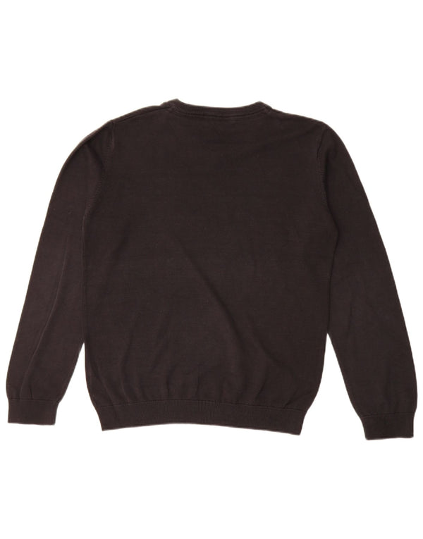 Marks & Spencer Jungen-Pullover mit V-Ausschnitt, 14–15 Jahre, schwarze Baumwolle