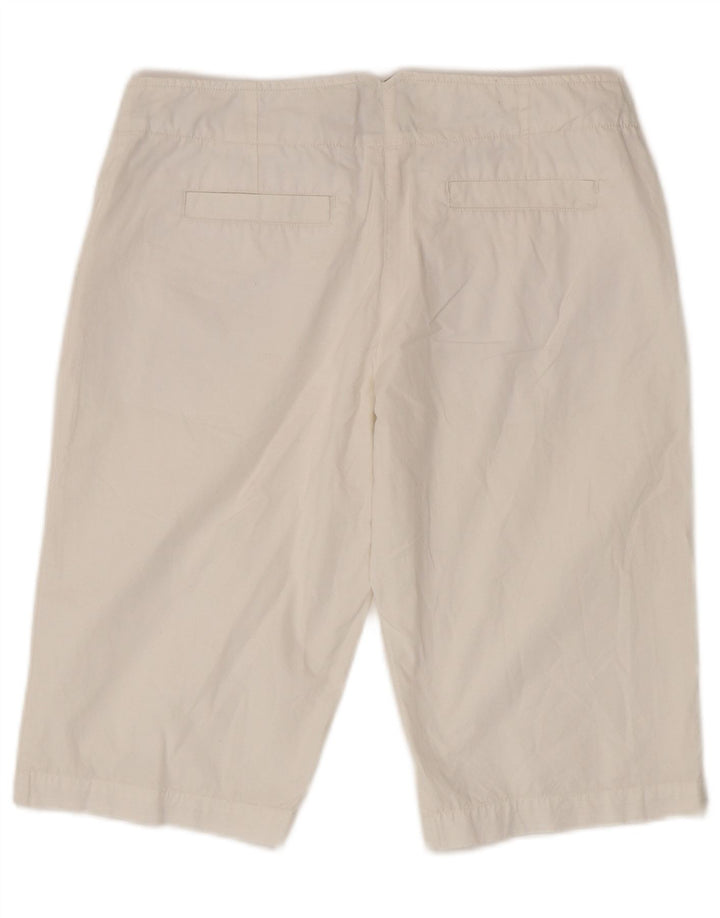 Lotto Damen Bermudashorts UK 14 Medium W30 Weiße Baumwolle