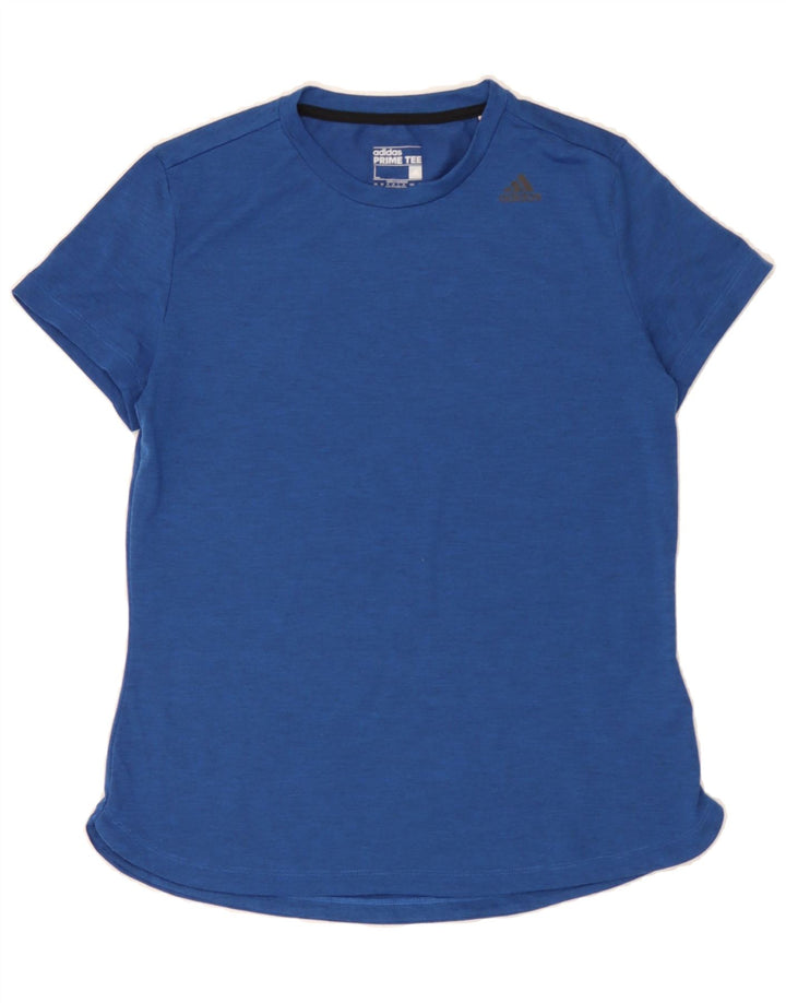 ADIDAS Womens T-Shirt Top UK 14/18 Large Blue Polyester Vintage Adidas and Second-Hand Adidas from Messina Hembry 