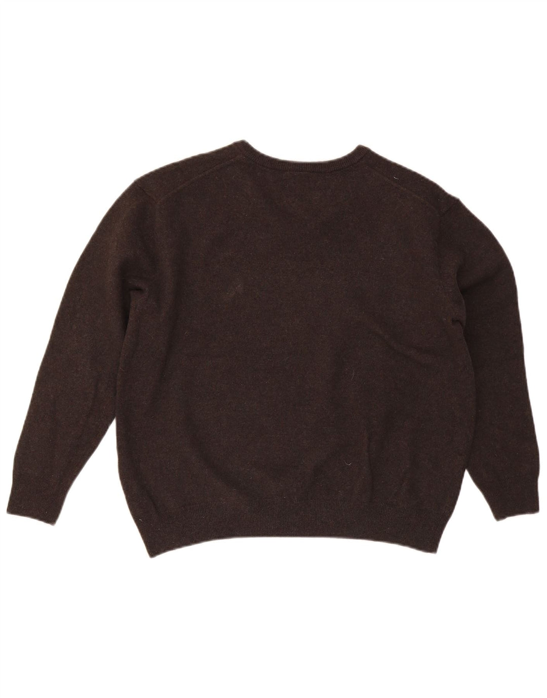 Lacoste Herren-Pullover mit V-Ausschnitt, Größe 7 2XL, braune Wolle
