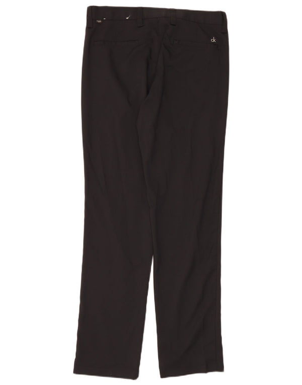 Calvin Klein Herren Straight Chino Hose Größe 32 W32 L31 Schwarzes Polyester