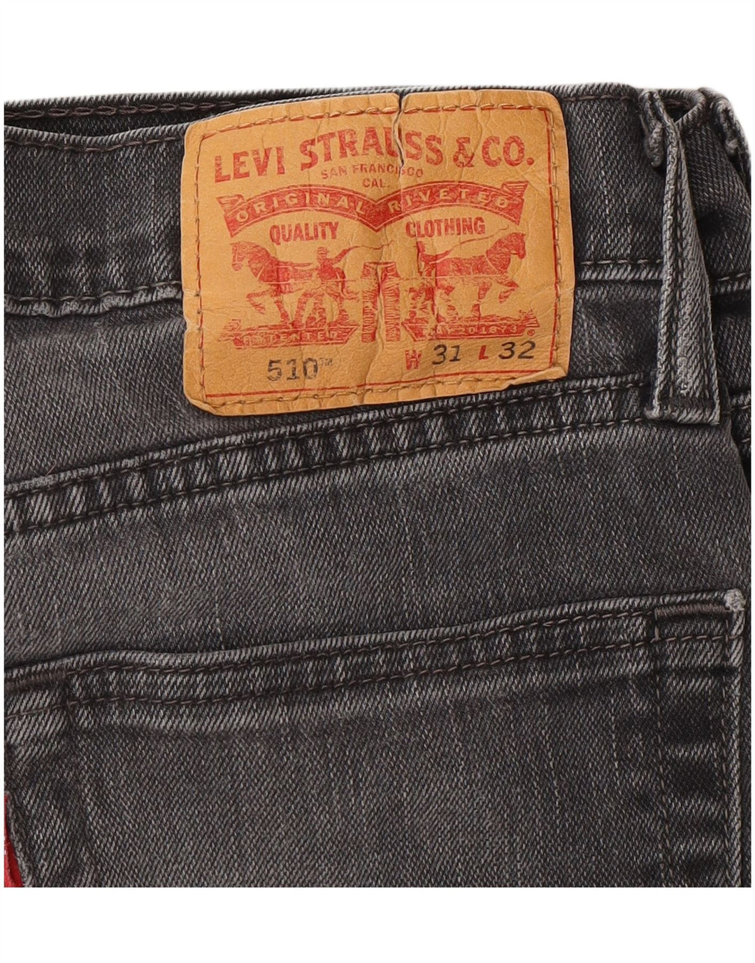 LEVI'S Herren 510 Skinny Jeans W31 L32 Graue Baumwolle