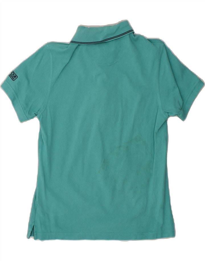BARBOUR Mens Polo Shirt Small Turquoise Cotton Vintage Barbour and Second-Hand Barbour from Messina Hembry 