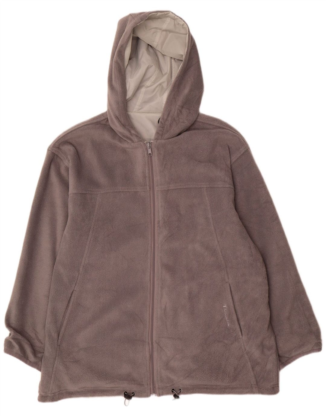 Champion Herren-Fleecejacke mit Kapuze, wendbar, UK 44, 2XL, Grau, Polyester
