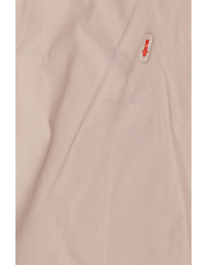 Zara Damen Crop T-Shirt Top UK 14 Mittelweiße Baumwolle