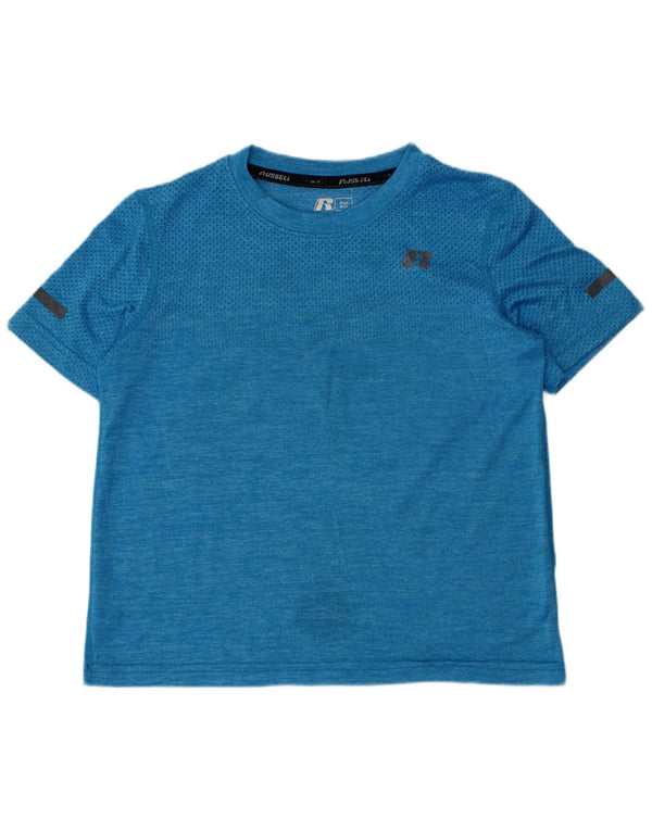 Russell Athletic Dri-Power T-Shirt für Jungen, 6–7 Jahre, klein, blau gefleckt