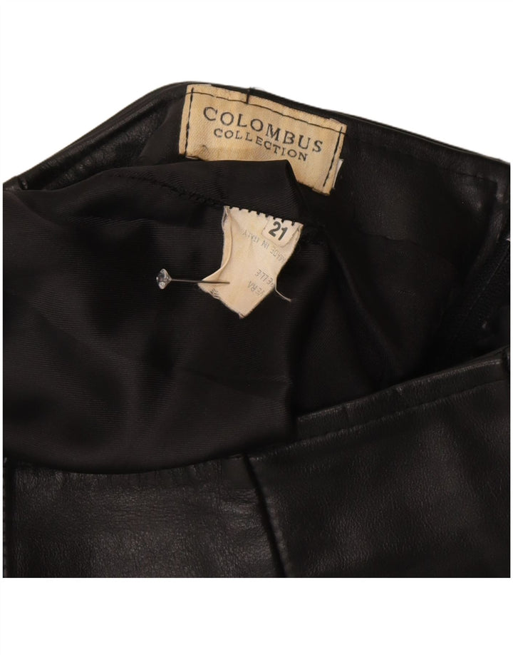 COLOMBUS Damen Lederrock W26 Kleines schwarzes Leder