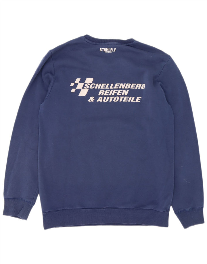 Adidas Herren Grafik-Sweatshirt-Pullover, mittelmarineblaue Baumwolle