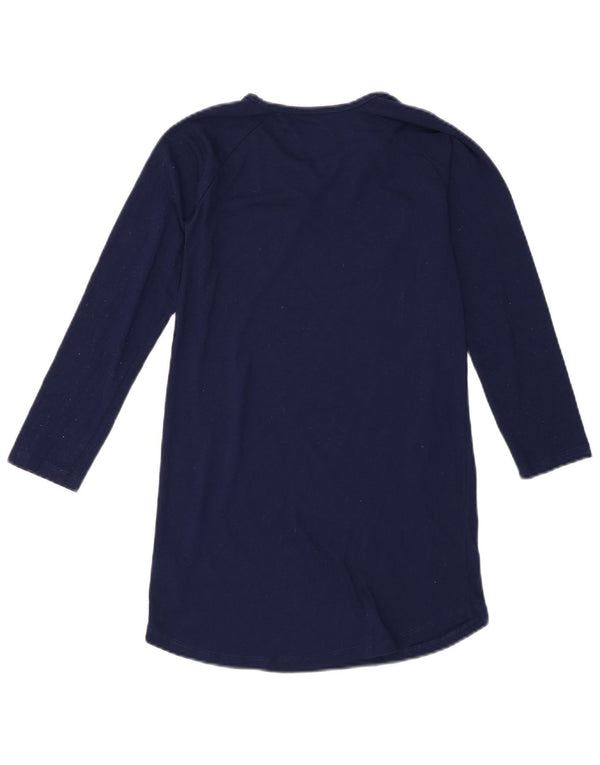 Gap Langarm-T-Shirt-Kleid für Mädchen, 7–8 Jahre, Marineblau mit Tiermuster