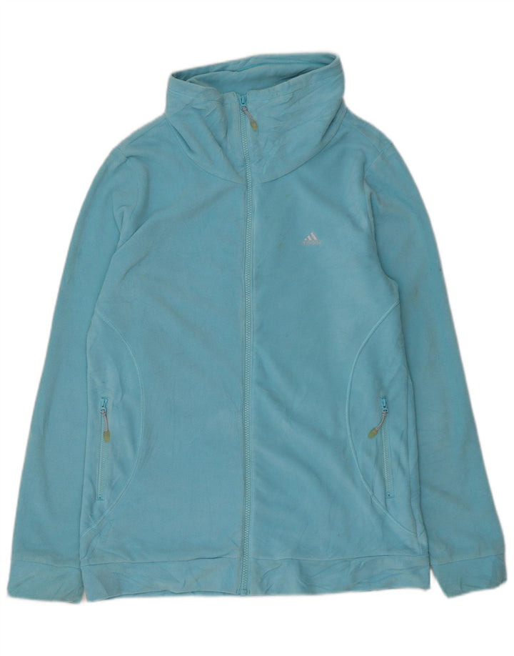 Adidas Damen Fleecejacke UK 18 XL Blau Polyester