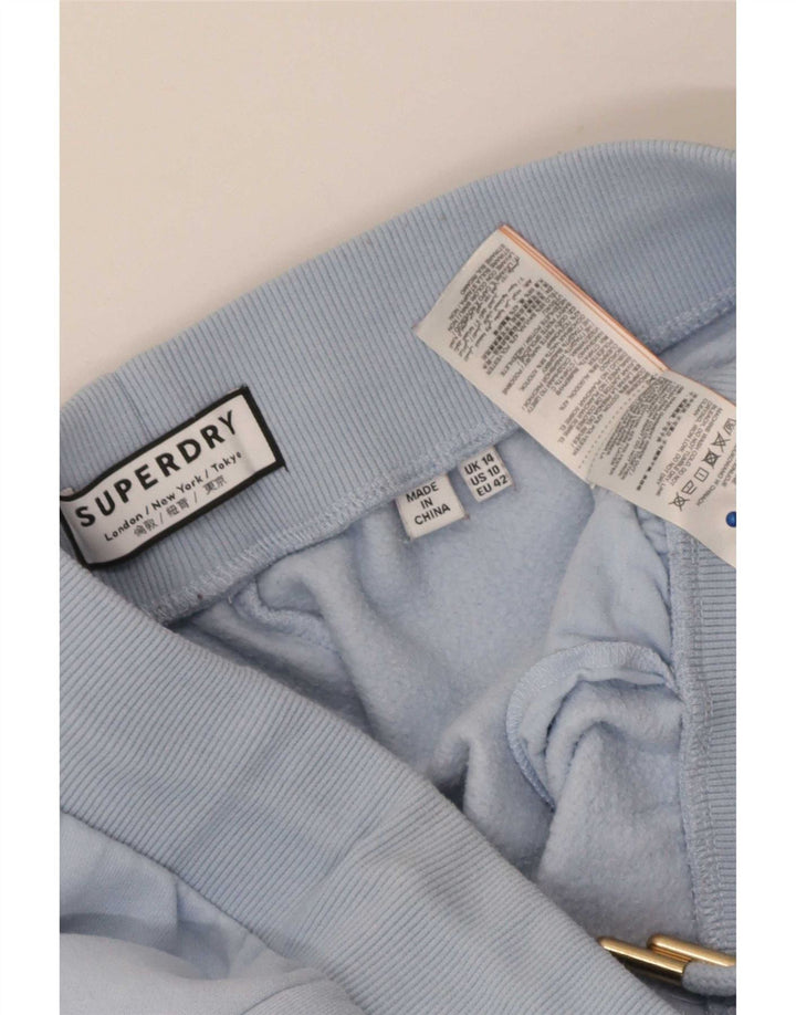 Superdry Damen-Trainingshose, Jogginghose, UK 14, mittelblaue Baumwolle