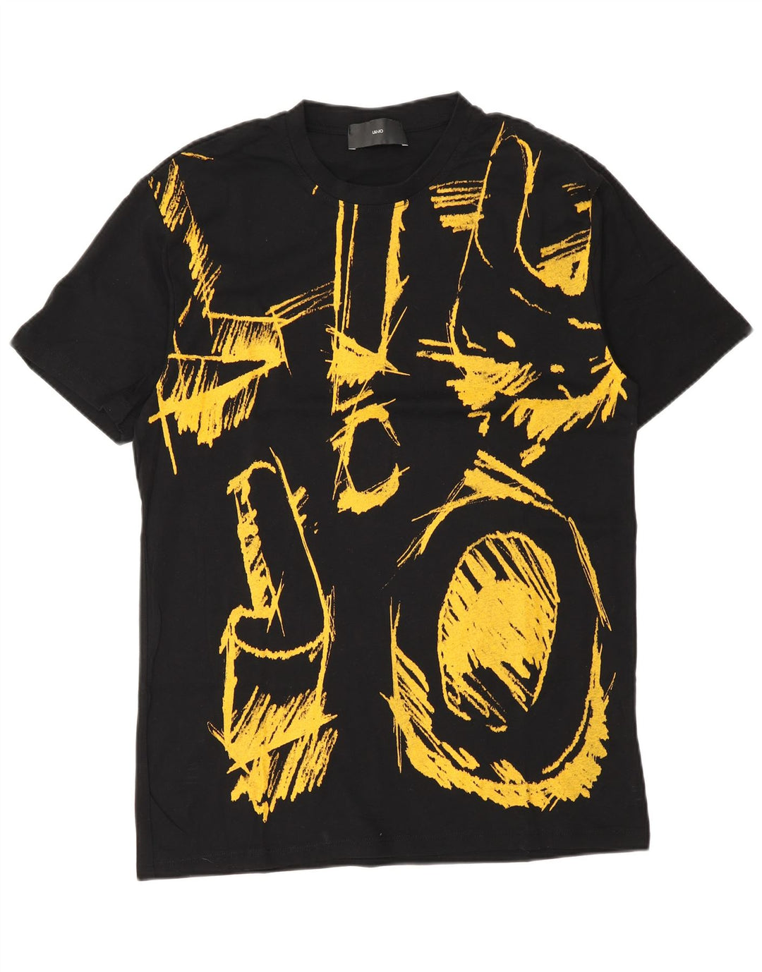 Liu Jo Herren-T-Shirt mit Grafik, mittelschwarze Baumwolle