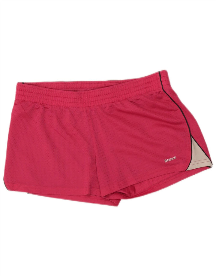 REEBOK Damen-Sportshorts UK 14 Mittelrosa Colourblock-Polyester