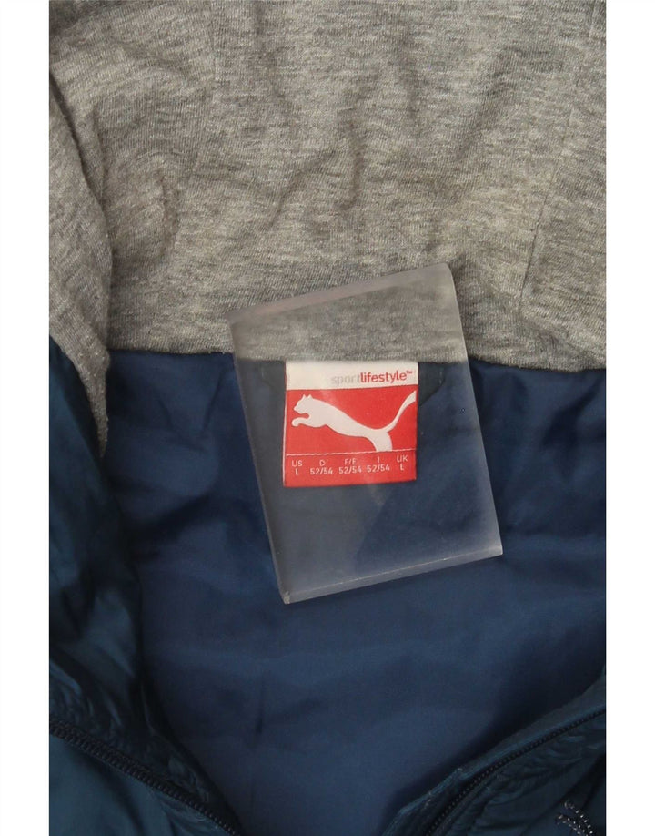 Puma Herren Kapuzen-Steppjacke UK 40 Large Marineblau