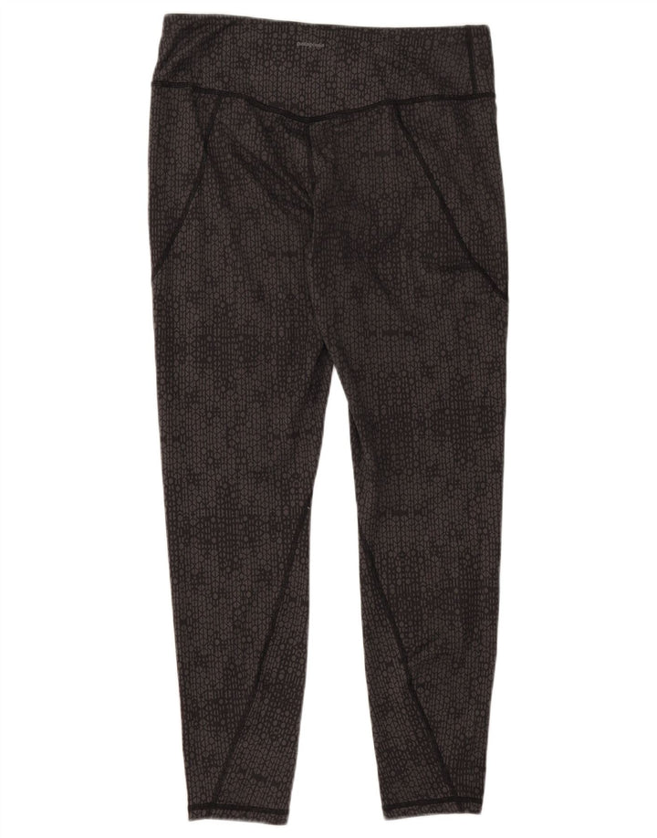 Patagonia Damen Leggings UK 14 Large Graues geometrisches Polyester