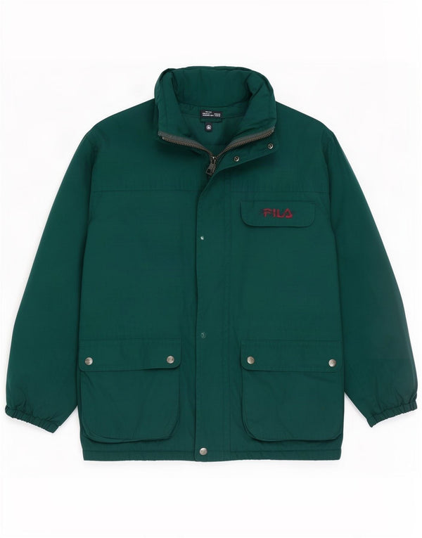 Fila Herren Windjacke UK 42 XL Grüne Baumwolle