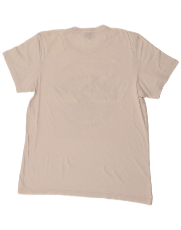 Adidas Herren Three Stripes Graphic T-Shirt Top Mittelweiß