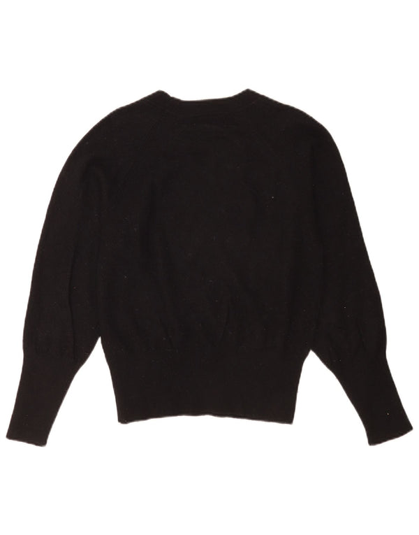 Fat Face Damen-Pullover mit bauchfreiem U-Boot-Ausschnitt, Gr. 8, Größe S, schwarze Viskose