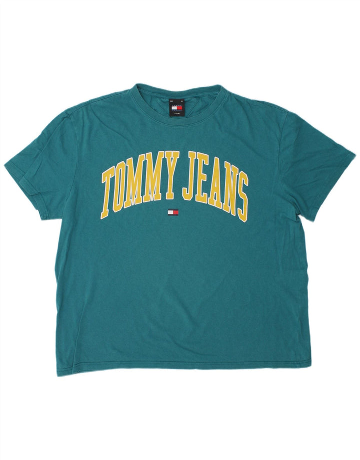 Tommy Hilfiger Herren T-Shirt mit Grafik, XL, Blau