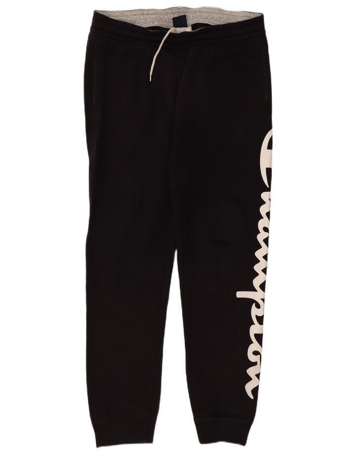 CHAMPION Herren Grafik-Trainingshose, Jogginghose, XL, Schwarz, Baumwolle