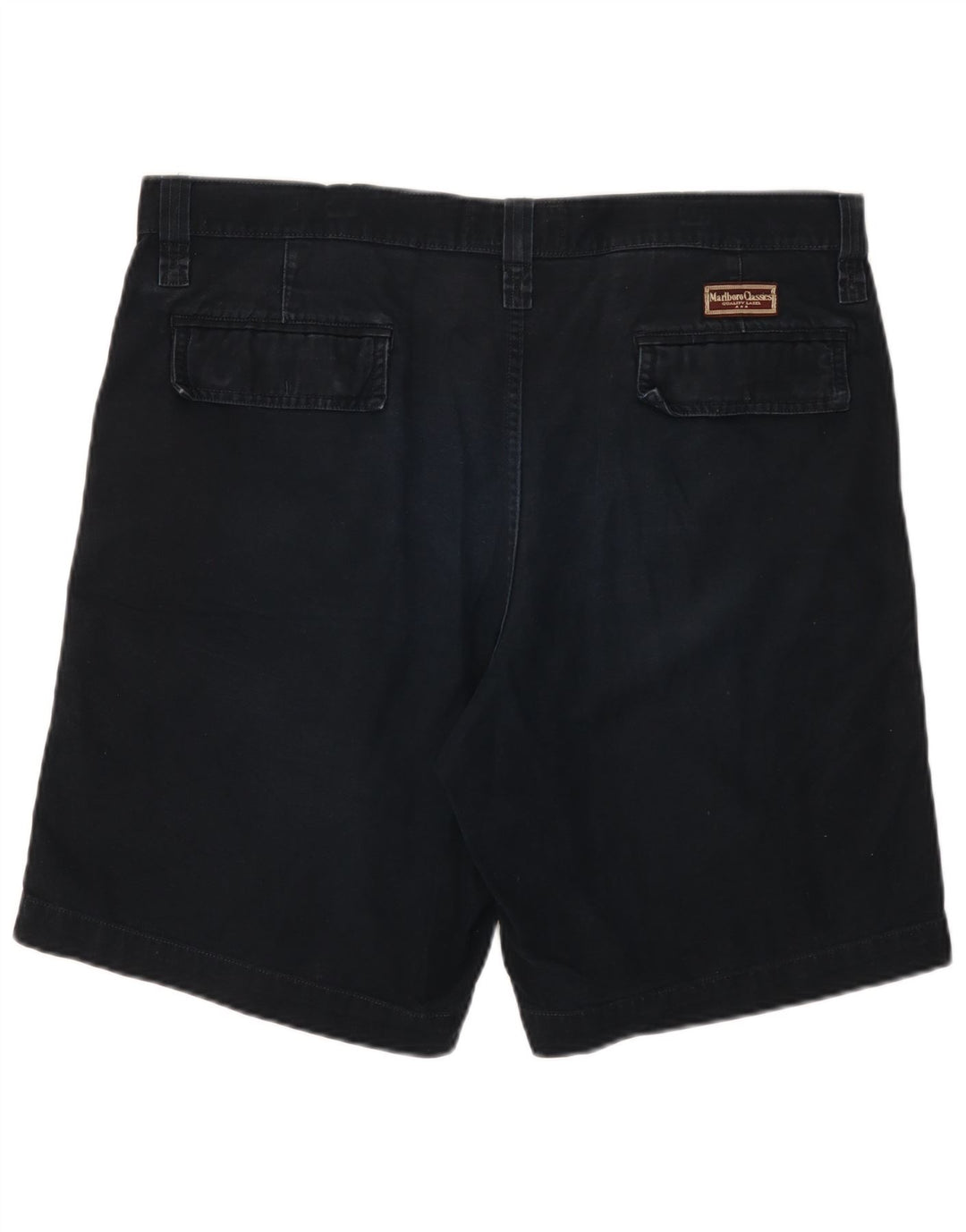 Marlboro Classics Herren-Cargoshorts mit Grafik, EU 56, 3XL, W40, schwarze Baumwolle