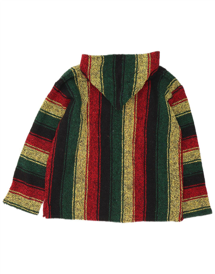 Vintage Herren Mexikanischer Kapuzenpullover Medium Bunt gestreift