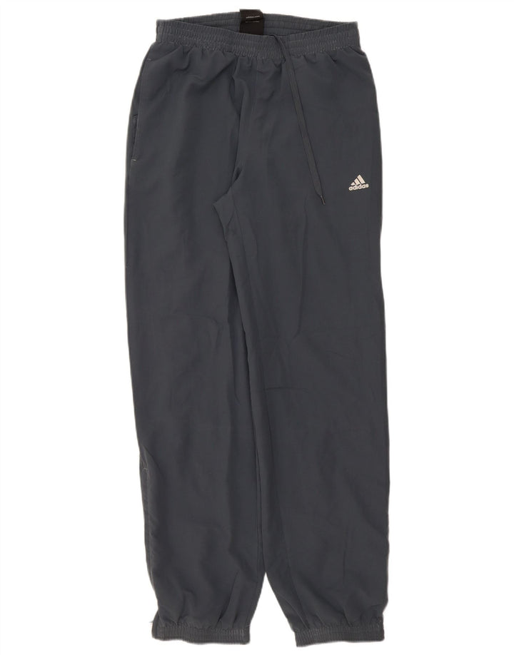 Adidas Herren-Trainingshose, Jogginghose, klein, grau, Polyester