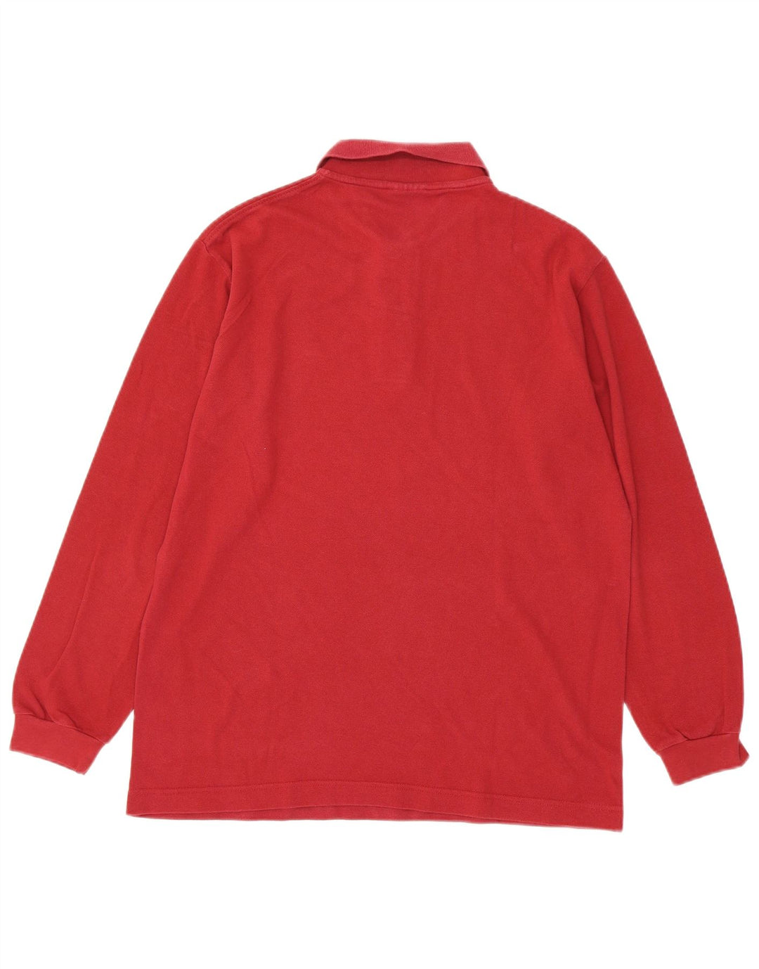 Kappa Herren-Langarm-Poloshirt aus mittelroter Baumwolle