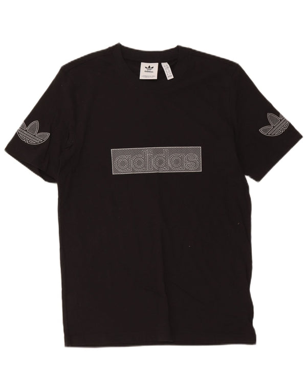 Adidas Herren Grafik T-Shirt Top XS Schwarz Baumwolle