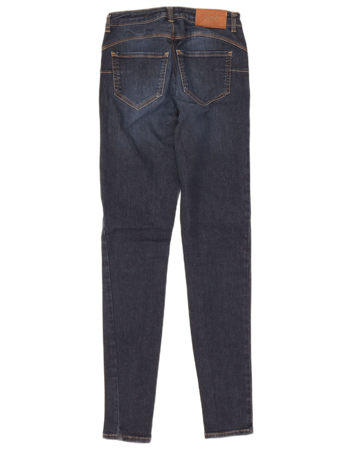 Benetton Damen Skinny Jeans W27 L31 Marineblau