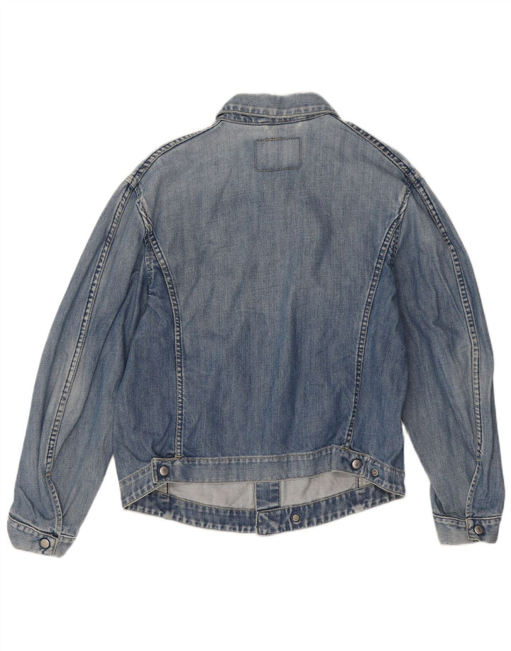 Levi's Damen Engineered Denim Jacke UK 14 Mittelblaue Baumwolle