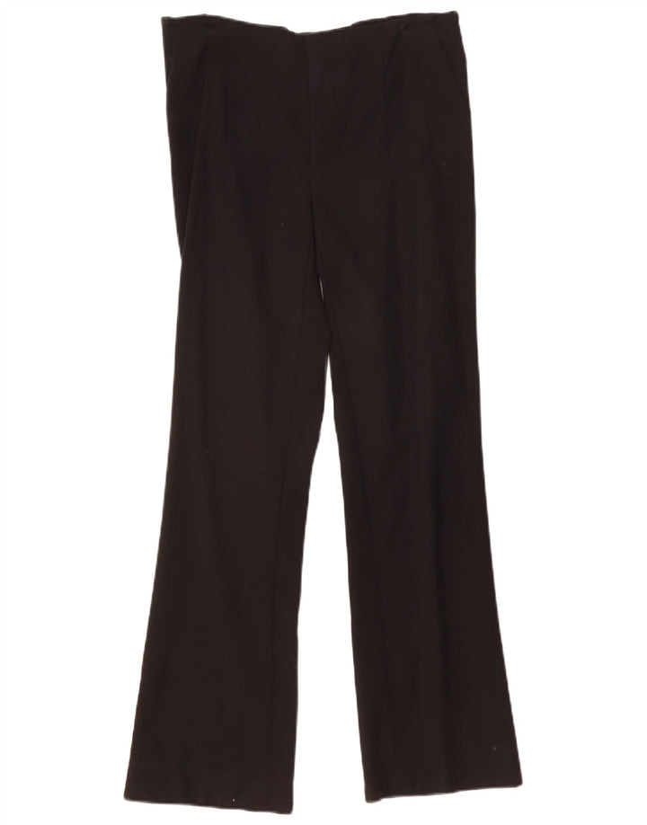 Zara Damen Bootcut Freizeithose Medium W30 L30 Schwarz Baumwolle