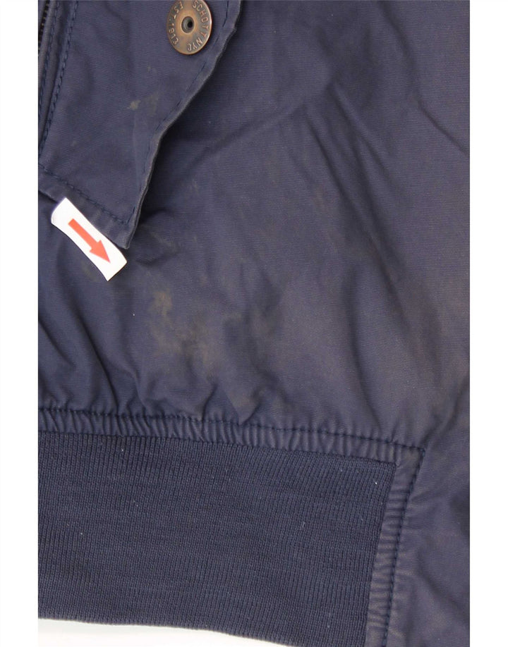 Schott Herren Bomberjacke UK 44 2XL Marineblau Baumwolle