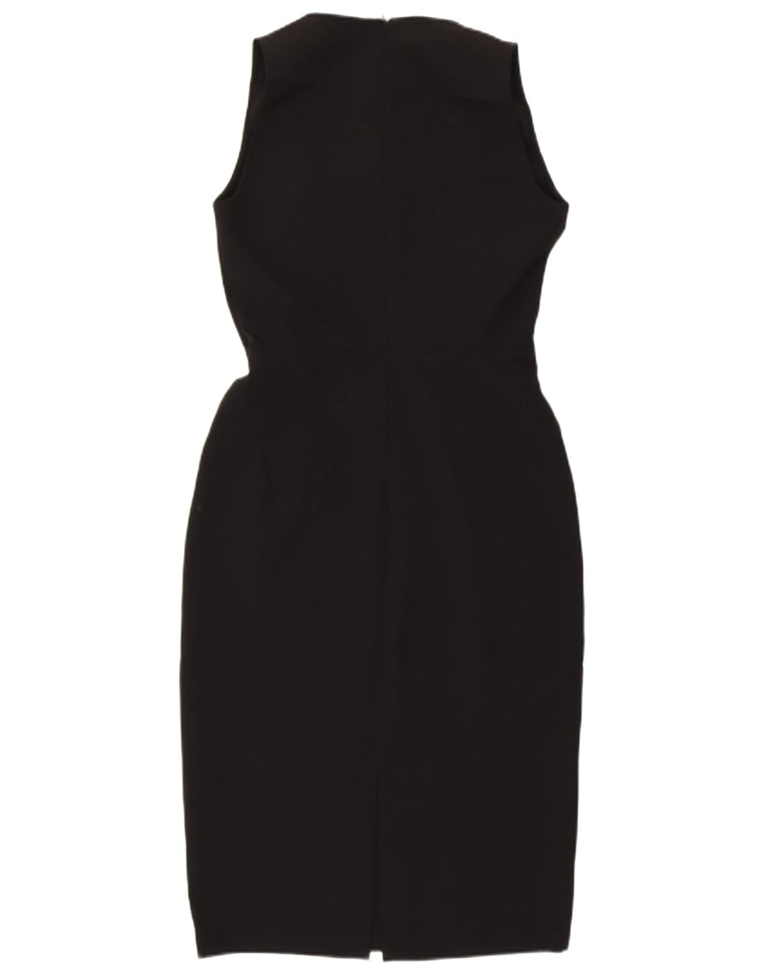 Zara Damen Ärmelloses, figurbetontes Kleid UK 12 Medium Schwarz Polyester