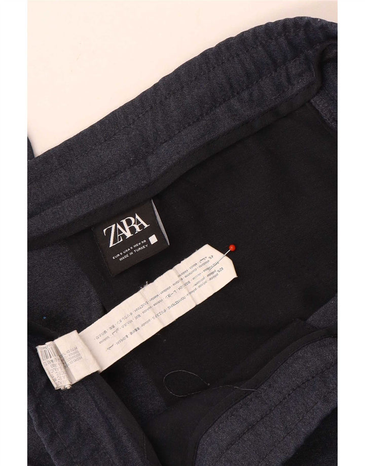 Zara Slim Chino-Hose für Herren, Größe S, W30, L30, Marineblau, Polyester