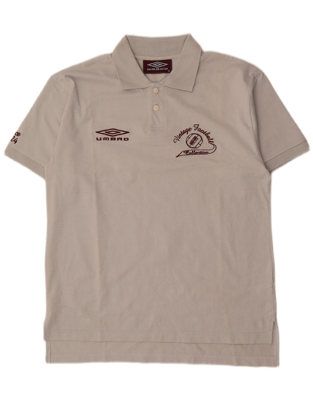 Umbro Herren-Poloshirt mit Grafik, mittelgraue Baumwolle