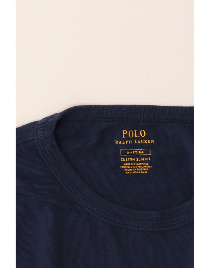 Polo Ralph Lauren Custom Slim Fit Grafik-T-Shirt-Oberteil für Herren in mittlerem Marineblau