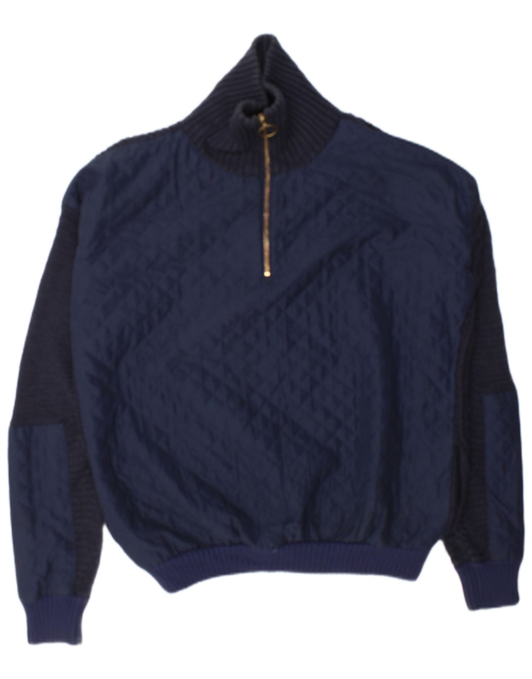 Topshop Damen-Pullover in Übergröße mit Reißverschluss am Hals, Gr. 12, mittleres Marineblau